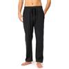 Timone Pantaloni Uomo Pigiama in 100% Cotone Caldo, Lunghi e Leggeri, Abbigliamento da Notte, Tinta Unita e Fantasia a Quadri, con Tasche Laterali TPP-001 (Nero, M)