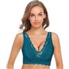 SHEKINI Reggiseno da donna in pizzo floreale sexy con scollo a V Bralette senza ferretto Bustier imbottito Comfor reggiseno quotidiano, Verde acqua., L