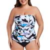 Ocean Blues Tankini da donna senza spalline, con controllo della pancia, solo top