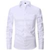 ATOFY - Camicia da Uomo con Polsino Francese, vestibilità Regolare, Camicia Formale da Lavoro, a Maniche Lunghe, Gemelli Casuali, L