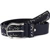 styleBREAKER Cintura in pelle con borchie colorate, / Blu notte/Blu scuro