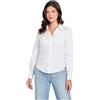 GUESS Donna Camicia Manica Lunga W6RH85W1LU1 Cotone Bianco M