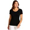 o-day Liabel Maglia Caldo Cotone Donna (Confezione da 2) - Maglie Donna Invernali Manica Lunga o Corta Sottogiacca Bianco o Nero S-XL (IT, Testo, XS, Regular, Regular, Nero 2pz - Manica Corta)