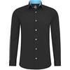Rusty Neal Camicia da uomo Premium Slim Fit a maniche lunghe, elasticizzata, colore grigio, con collo a ventaglia, per il tempo libero, M