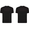 orbiz 2 Pezzi di Biancheria Intima Termica per Bambini Unisex Ragazze e Ragazzi a Maniche Corte T-Shirt Gilet Top, Nero, 13 Anni