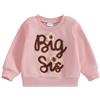 BeliBacca Big Sister Jumper Little Sister Pagliaccetto Lettera Ricamo Felpa Body Bambino Neonato Ragazze Primavera Autunno Vestito