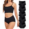 Levao Mutande Donna Senza Cuciture Vita Alta, Invisibili Biancheria Mutanda Mutandine Morbido e Confortevole Seamless Elasticizzata Hipster Pacco da 6