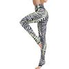 FLYILY Donna Leggings Sportivi Elastico Stampa Floreale Pantalone da corsa da donna Leggings a vita alta Pantaloni da yoga lunghi elasticizzati(Zebra,L)