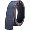 Vatee's Cinture reversibili in vera pelle per cinturino di ricambio da uomo/donna, senza fibbia, 38mm larghezza 125cm lungo Nero & Blu scuro