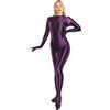 SOFSOT Bodysuit Completo Lucido da Donna Costume da Bagno a Pezzo Unico Con Cerniera Posteriore Lucido