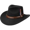 Stetson Oklahoma Cappello Western Feltro di Lana Uomo 100% Feltro Idrorepellente Asahi Guard Traveller Ultraleggero Malleabile Estate Inverno