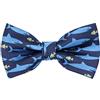 OCIA Papillon regolabile per bambini con dinosauro e animali, pre-annodato, Squalo blu, Taglia Unica