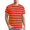 COSAVOROCK T-Shirt Uomo a Righe Larghe in Cotone a Manica Corta Girocollo