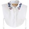 LoudSung Camicetta Mezza con Collo Falso Rimovibile, Elegante Ricamo con Pietre Antistress per Donne e Ragazze, 22