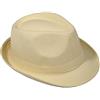 Miobo Cappello in Paglia, Cappello Panama, Cappello Fedora, Modello Trilby, Protezione Solare 54 Tinta Unita Beige