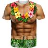 Loveternal ABS T-Shirt Uomo 3D Stampato Tee Shirt Divertenti Muscoli Addominali Magliette Manica Corta Camicia M