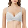 VANEVER Reggiseno in cotone imbottito non cablato, 34B ~ 44DD, Reggiseno Premaman, copertura completa senza fili reggiseno grigio 34DD