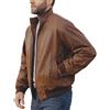 FLAVOR Giubbotto Bomber Casual In Pelle Vera Per Uomo
