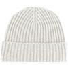 Love Cashmere Berretto da uomo in 100% cashmere a coste Made in Scotland, Bianco avorio , Taglia unica