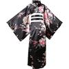 ZNLFS Vestaglia da Donna Kimono Giapponese Tradizionale Kimono Geisha Yukata Accappatoio Costume Cosplay per Halloween, Nero, One Size