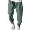 VIVICOLOR Pantaloni da Jogger di Lino di Cotone Maschile Pantaloni da Bagno in Spiaggia