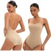 Sanstrong Body per donne con spalline regolabili da balletto per danza e ginnastica, intimo da ballo per adulte, body per ragazze da palestra, intimo da danza, Nude, S