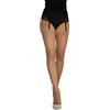 JUST BEAUTY TOUCH Calze a tinta unita, taglia S-3XL, da indossare con reggicalze e reggicalze, vestibilità comoda, da donna, altezza coscia, 20 denari, velate, Naturale chiaro, M