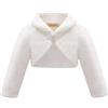 Mini Mart Online Limited Cardigan bolero per bambine Cardi bianco/avorio - 4-13 anni