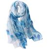 STORY OF SHANGHAI Foulard Donna Seta di 100% Seta, Stola Elegante Cerimonia Chiffon Leggera, Sciarpa Primaverile con Fantasia Colori, Adatto a molteplici occasioni