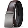 GSG SINCE 1998 Cintura Uomo senza Buchi Cinture Cricchetto con Chiusura Automatica Regolabile Cinturone Pelle 35mm con Confezione Regalo Marrone 34-40 inch