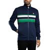 Fila Uomo Giacca Da Tuta Vinnie Cut & Sew, Navy/Green/Gardenia, L