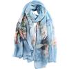 STORY OF SHANGHAI Foulard Donna Seta di 100% Seta, Stola Elegante Cerimonia Chiffon Leggera, Sciarpa Primaverile con Fantasia Colori, Adatto a molteplici occasioni
