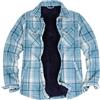 ZENTHACE Camicia da uomo in flanella foderata in pile Sherpa, a maniche lunghe, a quadretti, con bottoni a scatto, XL