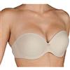 Selene, Reggiseno Donna a Fascia, con Coppe Doppio Push-Up e Ferretto, Spalline Inseribili, Collezione Carlota, Colore Bianco, Taglia 4B