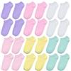 ZERULETS 24 paia di calzini per bambini e bambine, calzini da ginnastica per bambini, calzini sportivi da bambina, colore bianco, rosa, viola, giallo, per 1-13 anni, 6 colori misti-24 paia, 31-34