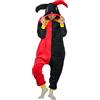 RANSUU Clown Onesie Costume Joker Relaxo Jumpsuit Adulto Pigiama Donna Uomo Animale Pigiama Natale Carnevale Halloween