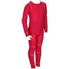 icefeld® - Set di biancheria intima termica, traspirante, per bambini, maglia e pantaloni (ÖkoTex100), Colore: rosso, 110 cm-116 cm