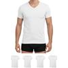 ALPIDEX Uomo T-Shirt Magliette Intime Set 4 S-5XL Scollo V Cotone | 175 g/m², Manica Corta, OEKO-TEX, Traspirante, Lavabile, Casual, Sport, Palestra, Lavoro, Sotto Camicie, Elasticizzato, Basic