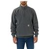 Carhartt Felpa da Uomo, con colletto alto, peso medio, zip a quarti, vestibilità ampia, Grigio, M