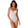 Lovable Body Modellante in Microfibra e Tulle | con Ferretto e Coppe Non Imbottite | Controllo Leggero Shapewear | Millenium Equilibre Donna, Skin, 34 / 3D