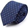 BRERA 67 Cravatta Uomo Blu Micro Pois Colorati Elegante in Seta | Cravattino per Completo 150x7 | Cravatte Slim per Vestito da Cerimonia e per Abiti da Lavoro
