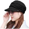 Wioklwe Cappelli per chemioterapia, berretto da baseball in bambù, da donna, in cotone, cappelli morbidi, copricapo per cancro, copricapo per capelli, copricapo, Nero , Taglia unica