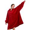 REDESS Felpa con cappuccio Blanket, coperta indossabile Sherpa oversize con maniche e tasca gigante, accogliente felpa con cappuccio per adulti bambini