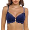 SHEKINI Reggiseni da Donna in Pizzo Senza Ferretto Reggiseni Imbottiti Staccabili Tracolla Non Removibile Reggiseno a Triangolo Reggiseno Comodo 2 Ganci