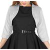 BlackButterfly Coprispalle Donna Raso Manica 3/4 Coreana | Collo Rialzato, Davanti Aperto, Da Infilare, Senza Chiusure, Matrimoni e Cerimonie, Taglie XS-5XL