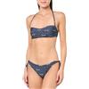 Emporio Armani Band & Bow Brazilian Logomania Bikini Set, Set di Bikini Donna, Multicolore (Marine-Bianco (Bluestone), S