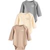 NEXT Unisex Bambino Confezione da 3 body per neonati Neutral Milk Club 12 Mesi-18 Mesi