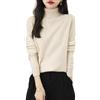 Chanyarn Maglione da Donna 100% Lana Merino Collo Alto 2025 Casual a Maniche Lunghe Senza Cuciture Maglia Maglione