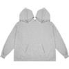 Coume Felpa con Cappuccio per Coppie, per Due Persone, M/L/XL/XXL, Divertente, Intima, Abbinata, Amanti, Amici, Coppie, Regalo di San Valentino, Grigio, X-Large