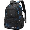 Bansusu Zaini per bambini Galaxy per scuola elementare, multi-tasca per ragazzi, A-nero Blu, Backpack